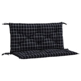VidaXL Gartenbankauflagen 2 Stk. Rautenmuster 100x50x7 cm Stoff schwarz