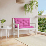 VidaXL Gartenbankauflagen 2 Stück 100x50x7 cm Stoff rosa
