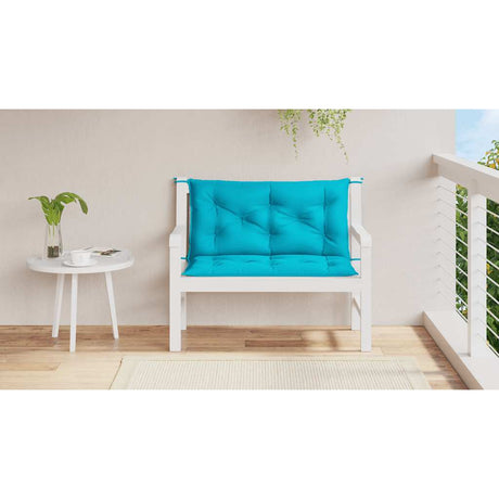 Vidaxx Gartenbankauflagen 2 Stk. 100x50x7 cm Stoff Türkis