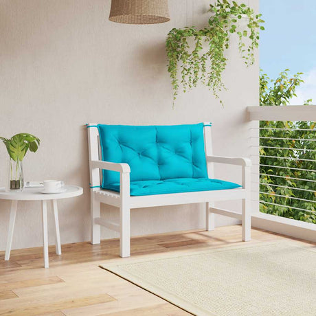 Vidaxx Gartenbankauflagen 2 Stk. 100x50x7 cm Stoff Türkis