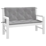 Vidaxx Gartenbankauflagen 2 Stück 120x50x7 cm Oxford-Stoff grau
