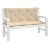 Vidaxx Gartenbankauflagen 2 Stk. 120x50x7 cm Oxford-Stoff beige