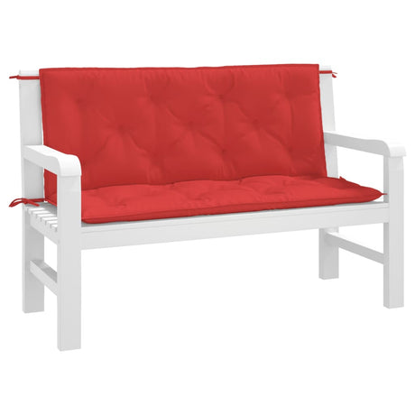 Vidaxx Gartenbankauflagen 2 Stk. 120x50x7 cm Oxford-Stoff rot