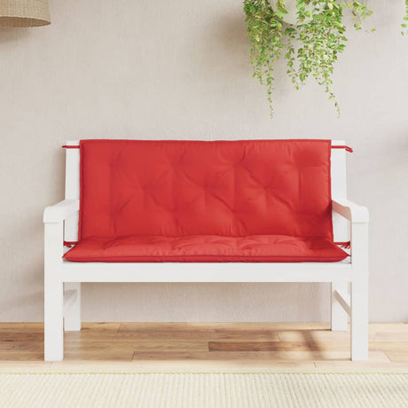 Vidaxx Gartenbankauflagen 2 Stk. 120x50x7 cm Oxford-Stoff rot