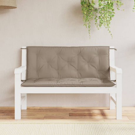 Vidaxx Gartenbankauflagen 2 Stk. 120x50x7 cm Oxford-Stoff Taupe