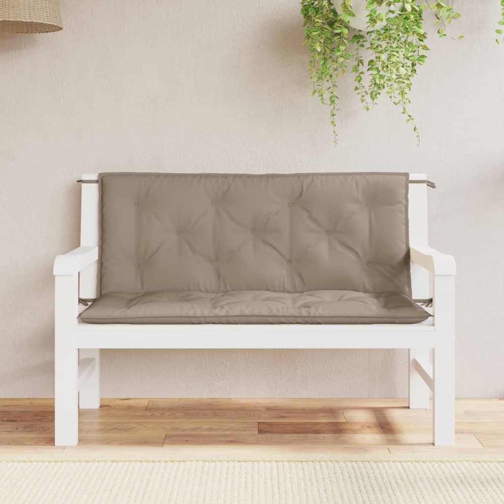 Vidaxx Gartenbankauflagen 2 Stk. 120x50x7 cm Oxford-Stoff Taupe