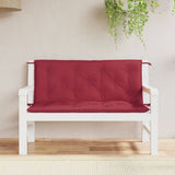 Vidaxx Gartenbankauflagen 2 Stk. 120x50x7 cm Oxford-Stoff weinrot