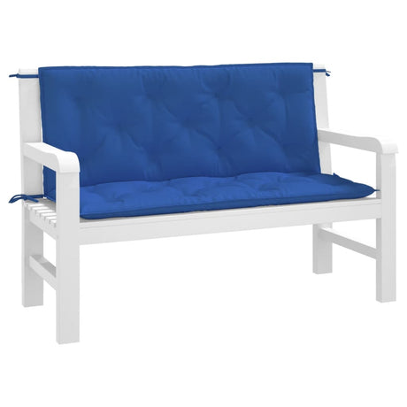 Vidaxx Gartenbankauflagen 2 Stück 120x50x7 cm Oxford-Stoff blau