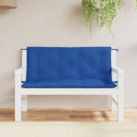Vidaxx Gartenbankauflagen 2 Stück 120x50x7 cm Oxford-Stoff blau