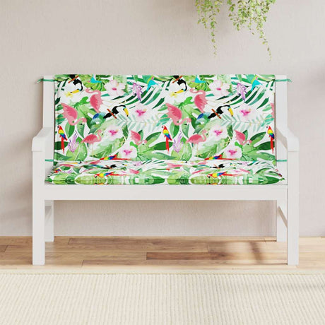 VidaXL Gartenbankauflagen 2 Stück 120x50x7 cm Stoff mehrfarbig