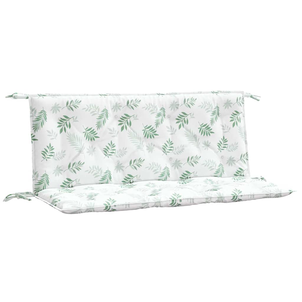 Vidaxx Gartenbankauflagen 2 Stk. Blattmuster 120x50x7 cm Stoff