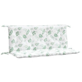 Vidaxx Gartenbankauflagen 2 Stk. Blattmuster 120x50x7 cm Stoff
