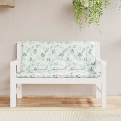Vidaxx Gartenbankauflagen 2 Stk. Blattmuster 120x50x7 cm Stoff