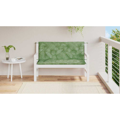 Vidaxx Gartenbankauflagen 2 Stk. Blattmuster 120x50x7 cm Stoff