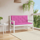 VidaXL Gartenbankauflagen 2 Stück 120x50x7 cm Stoff rosa