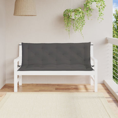 Vidaxx Gartenbankauflagen 2 Stk. 150x50x7 cm Oxford-Stoff Anthrazit