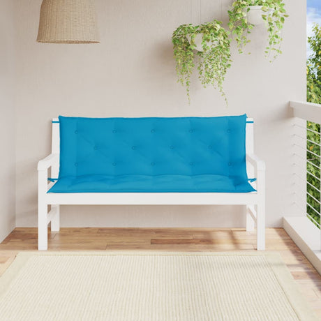 Vidaxx Gartenbankauflagen 2 Stück 150x50x7 cm Oxford-Stoff hellblau