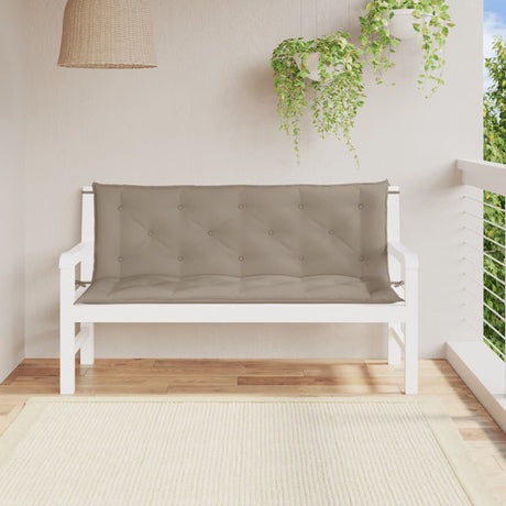 Vidaxx Gartenbankauflagen 2 Stk. 150x50x7 cm Oxford-Stoff Taupe