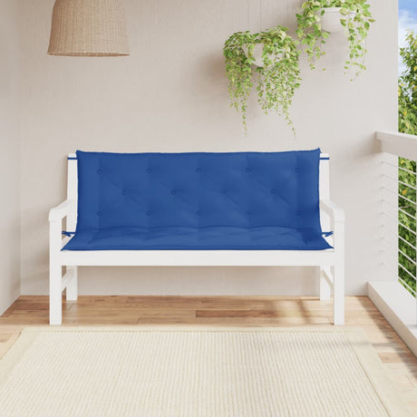 Vidaxx Gartenbankauflagen 2 Stück 150x50x7 cm Oxford-Stoff blau