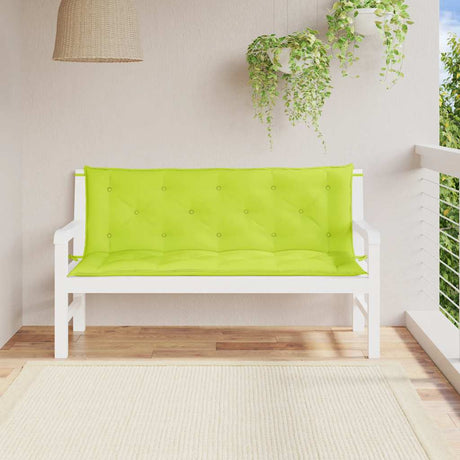 Vidaxx Gartenbankauflagen 2 Stück 150x50x7 cm Oxford-Stoff hellgrün