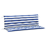 Vidaxx Gartenbankauflagen 2 Stück gestreift 150x50x7 cm Stoff weiß und blau