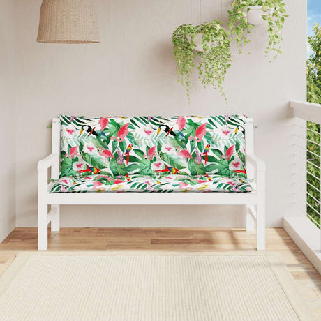 Vidaxx Gartenbankauflagen 2 Stück 150x50x7 cm Stoff mehrfarbig