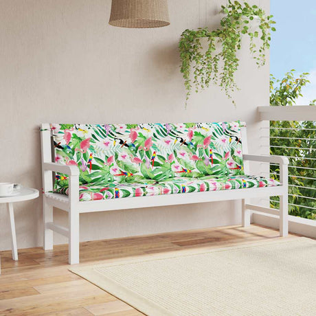Vidaxx Gartenbankauflagen 2 Stück 150x50x7 cm Stoff mehrfarbig
