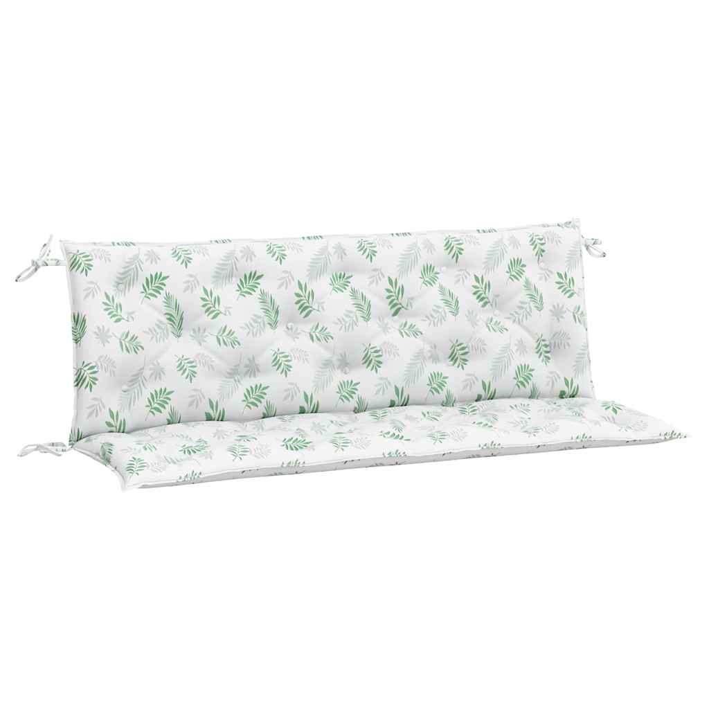 Vidaxx Gartenbankauflagen 2 Stück Blattmuster 150x50x7 cm Stoff