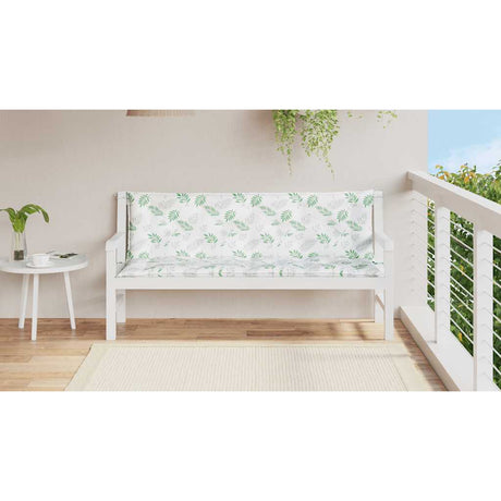 Vidaxx Gartenbankauflagen 2 Stück Blattmuster 150x50x7 cm Stoff