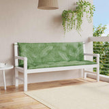 Vidaxx Gartenbankauflagen 2 Stück Blattmuster 150x50x7 cm Stoff