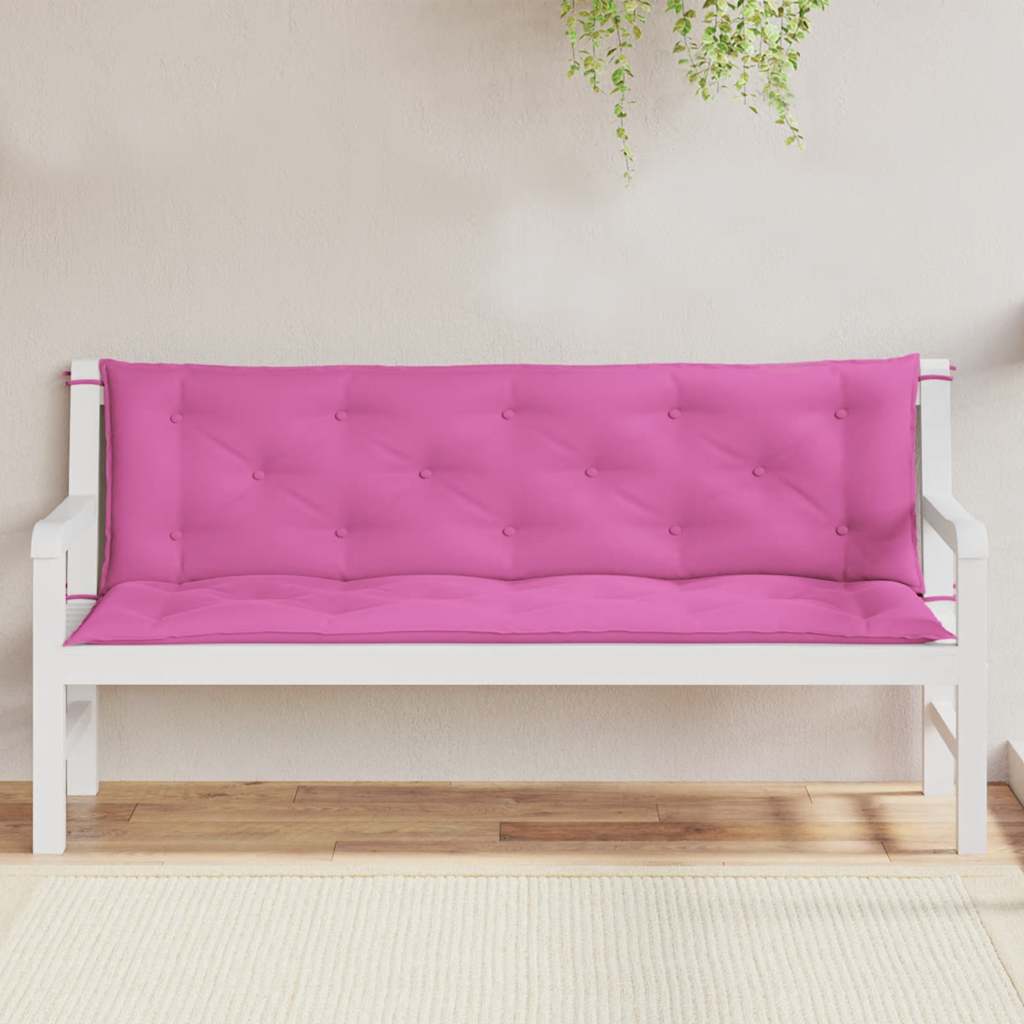 Vidaxx Gartenbankauflagen 2 Stück 150x50x7 cm Stoff rosa