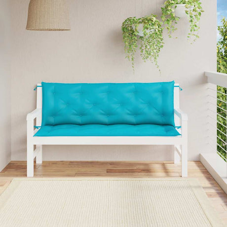 VidaXL Gartenbankauflagen 2 Stk. 150x50x7 cm Stoff Türkis