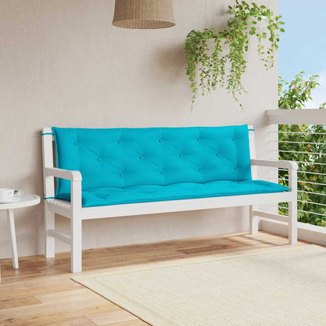 VidaXL Gartenbankauflagen 2 Stk. 150x50x7 cm Stoff Türkis