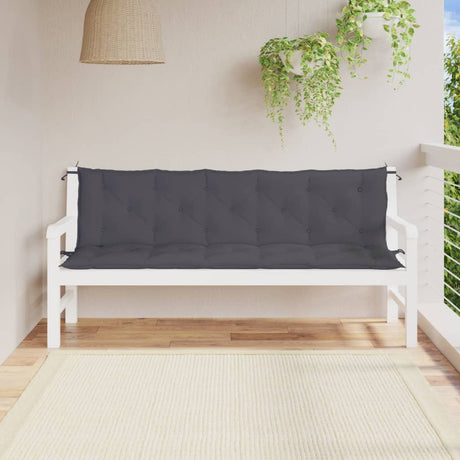Vidaxx Gartenbankauflagen 2 Stk. 180x50x7 cm Oxford-Stoff Anthrazit