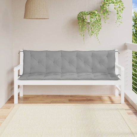 Vidaxx Gartenbankauflagen 2 Stück 180x50x7 cm Oxford-Stoff grau