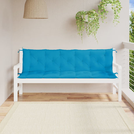 Vidaxx Gartenbankauflagen 2 Stück 180x50x7 cm Oxford-Stoff hellblau