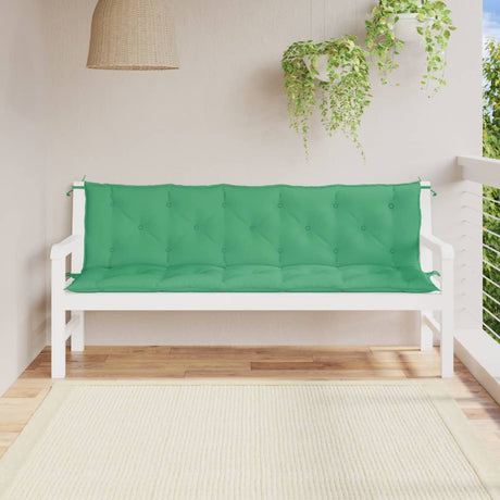 Vidaxx Gartenbankauflagen 2 Stück 180x50x7 cm Oxford-Stoff grün