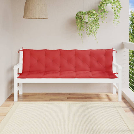 Vidaxx Gartenbankauflagen 2 Stück 180x50x7 cm Oxford-Stoff rot