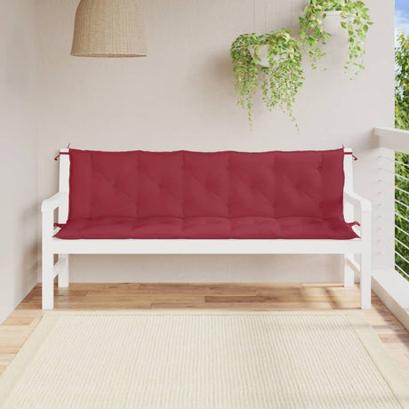 Vidaxx Gartenbankauflagen 2 Stk. 180x50x7 cm Oxford-Stoff weinrot