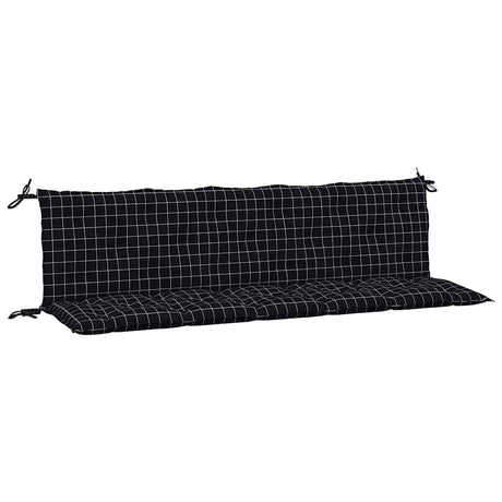 VidaXL Gartenbankauflagen 2 Stk. Oxford-Stoff Rautenmuster Schwarz