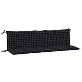 VidaXL Gartenbankauflagen 2 Stk. Oxford-Stoff Rautenmuster Schwarz