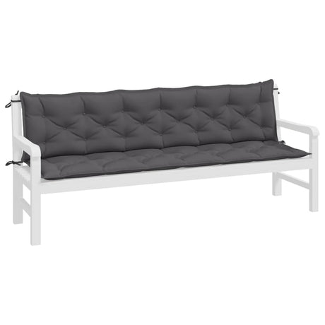 Vidaxx Gartenbankauflagen 2 Stk. 200x50x7 cm Oxford-Stoff Anthrazit