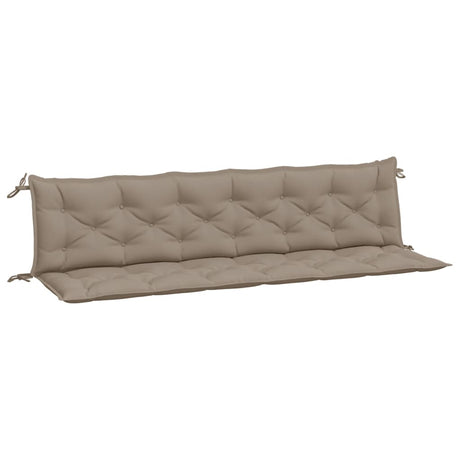 VidaXL Gartenbankauflagen 2 Stück 200x50x7 cm Oxford-Stoff Taupe