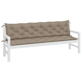 VidaXL Gartenbankauflagen 2 Stück 200x50x7 cm Oxford-Stoff Taupe