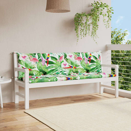 Vidaxx Gartenbankauflagen 2 Stück 200x50x7 cm Stoff mehrfarbig