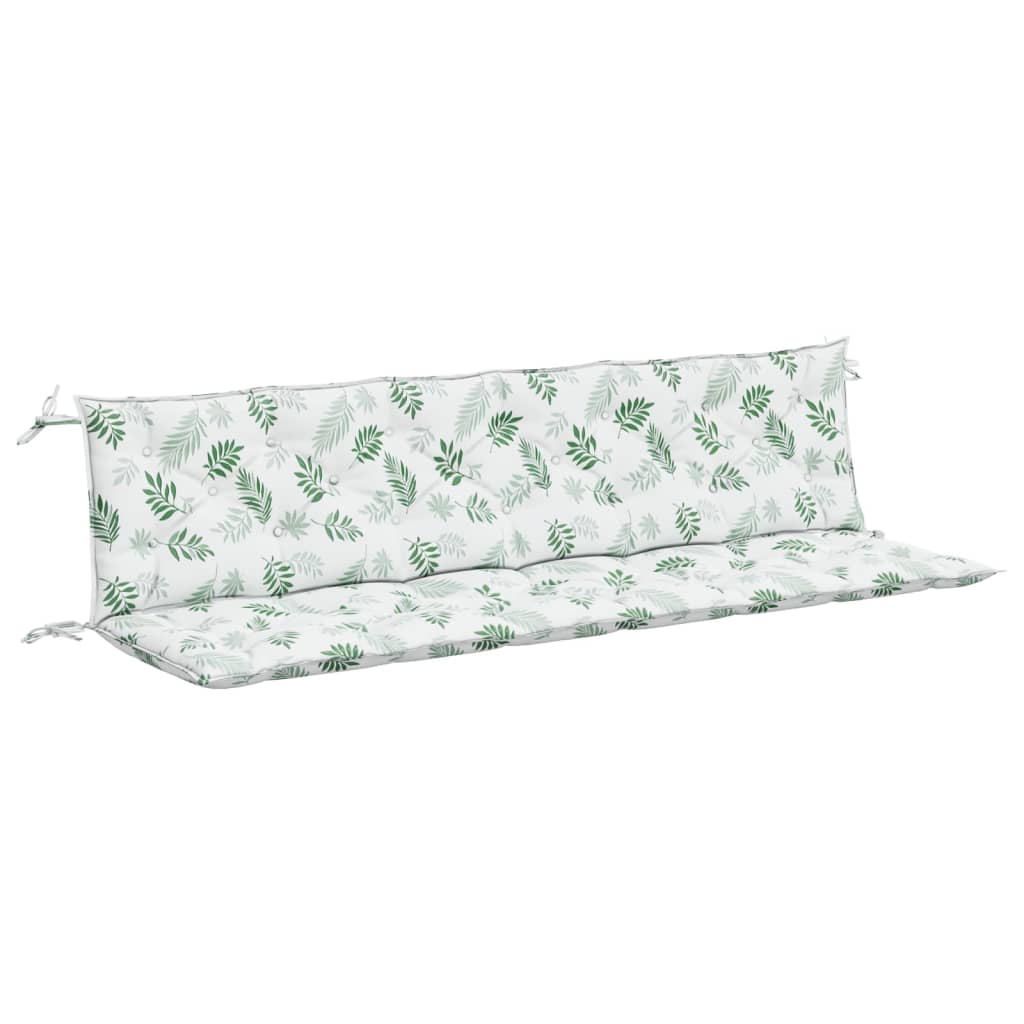 VidaXL Gartenbankkissen 2 Stück Blattmuster 200x50x7 cm Stoff