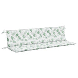 VidaXL Gartenbankkissen 2 Stück Blattmuster 200x50x7 cm Stoff