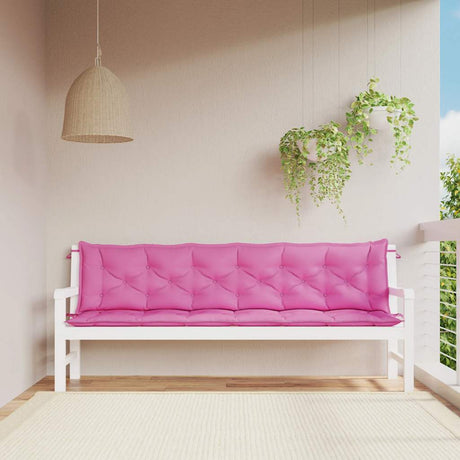 Vidaxx Gartenbankauflagen 2 Stück 200x50x7 cm Stoff rosa