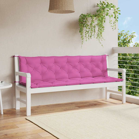 Vidaxx Gartenbankauflagen 2 Stück 200x50x7 cm Stoff rosa