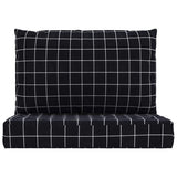 VidaXL Palettenkissen 2 Stk. Rautenmuster Oxford-Stoff Schwarz
